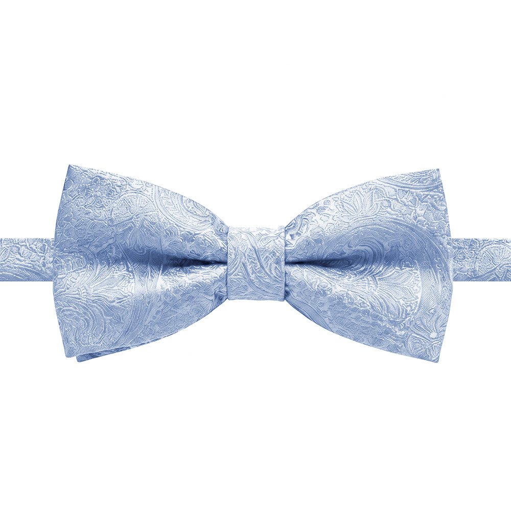 Dusky Blue Paisley Boys Bow Tie