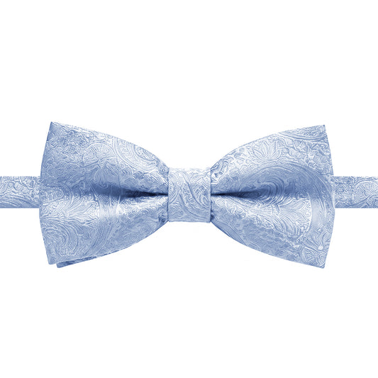 Dusky Blue Paisley Boys Bow Tie