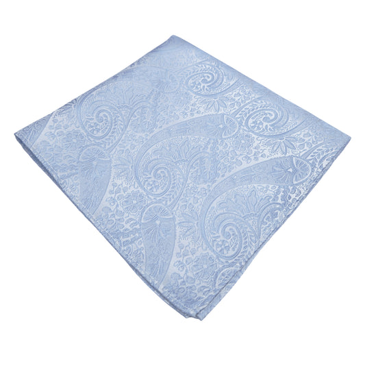 Dusty Blue Paisley Pocket Square