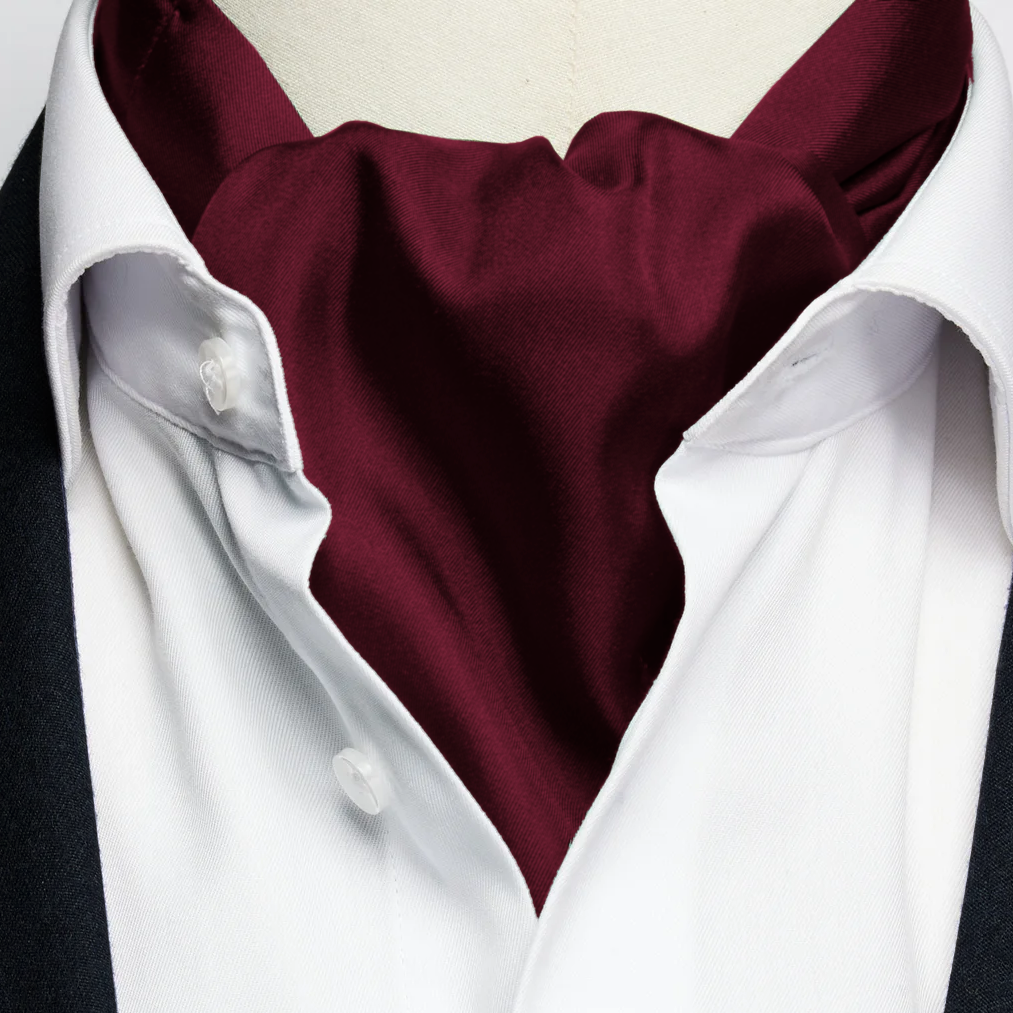 Red Ruffle Ascot Burgundy Red Ascot Cravat – The Ascot Shop
