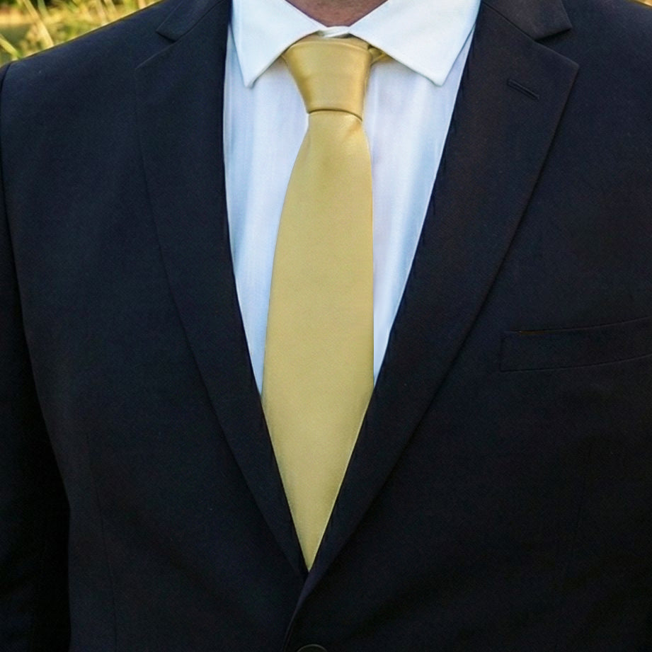 Hellgoldgelbe Krawatte für Herren
