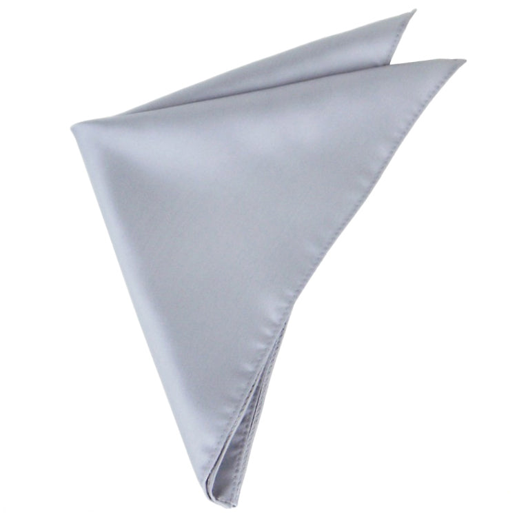 Mid Silver Tie and Pocket Square Set