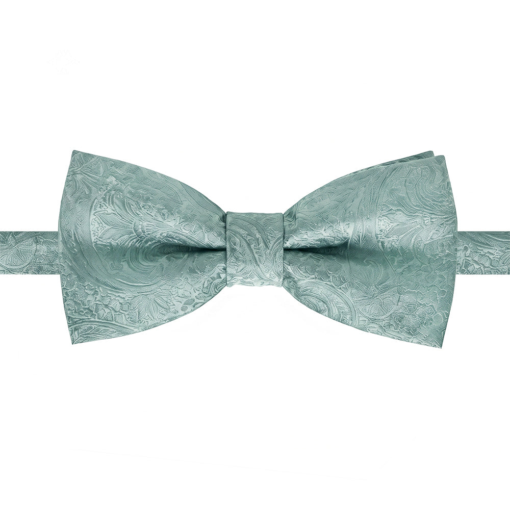 Sage Green Paisley Boys Bow Tie