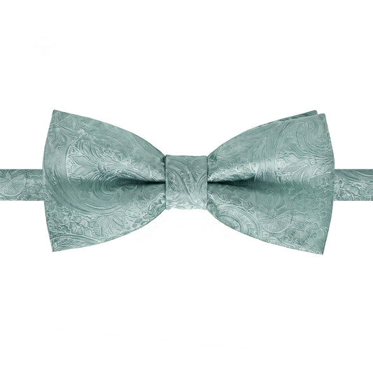 Sage Green Paisley Boys Bow Tie