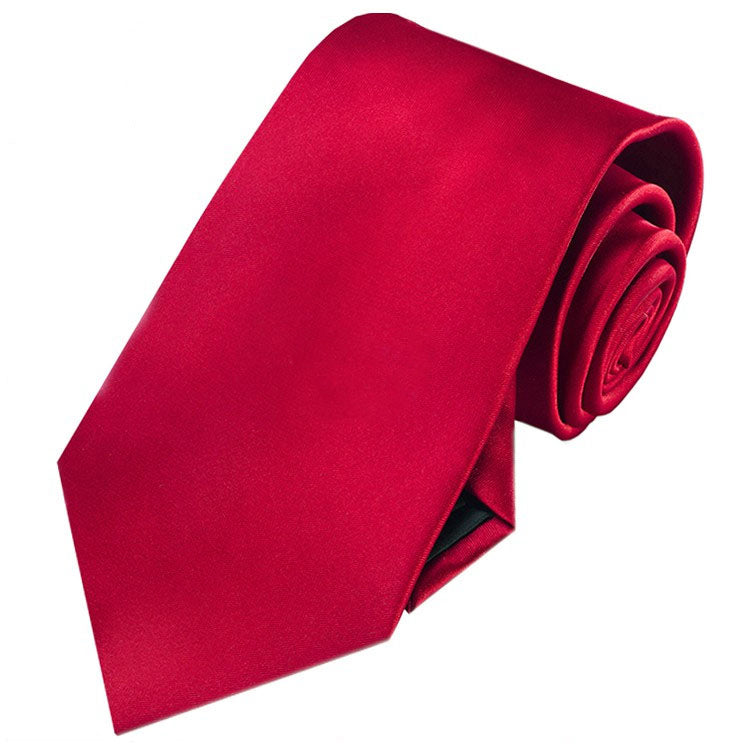 Dark Red Tie and Pocket Square Set