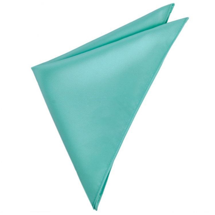 Mens Sea Mist Turquoise Green Pocket Square Handkerchief