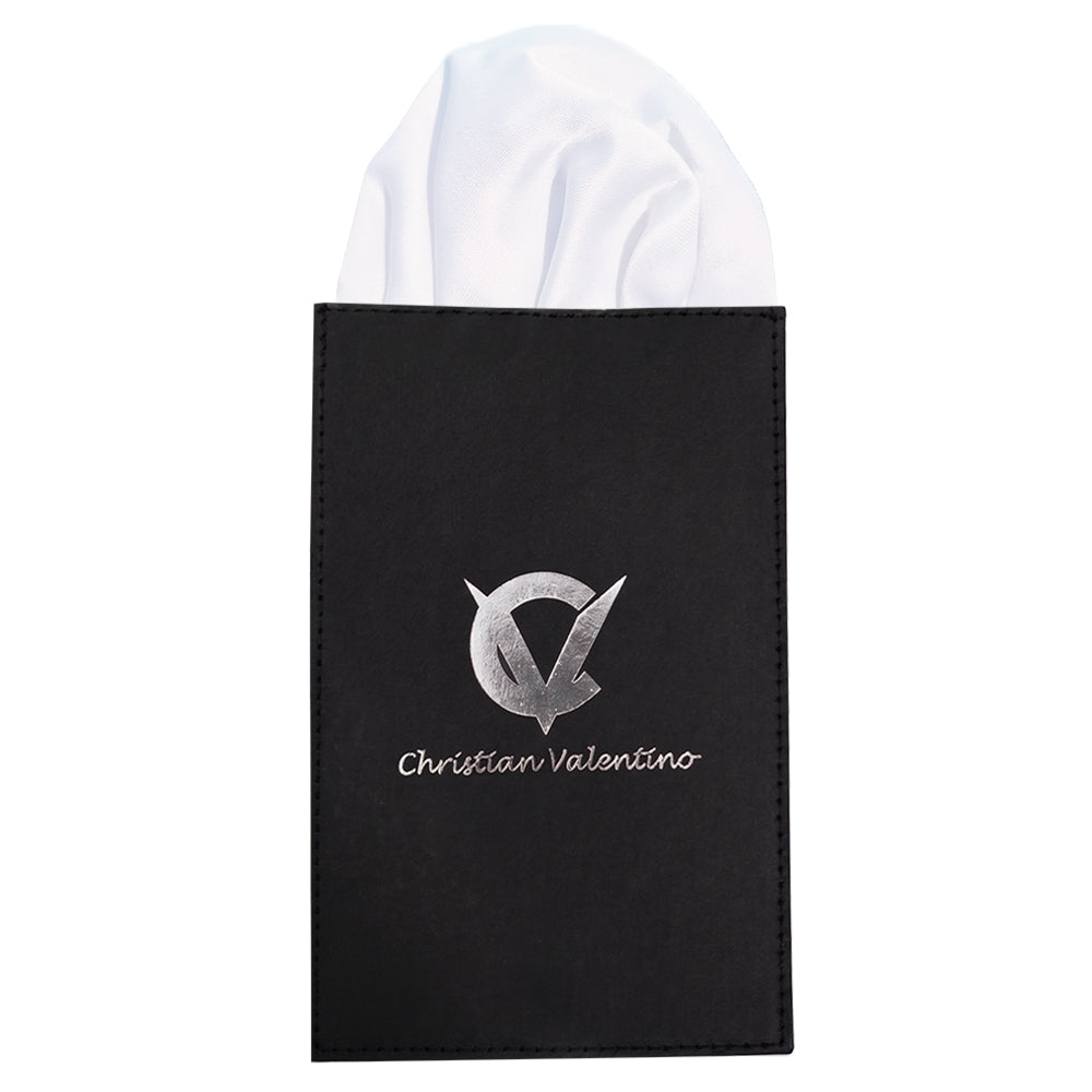 White Pre-Gathered Pocket Square
